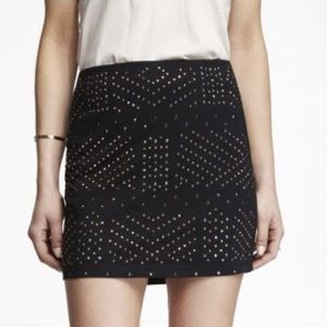 Express Black Studded Mini Skirt